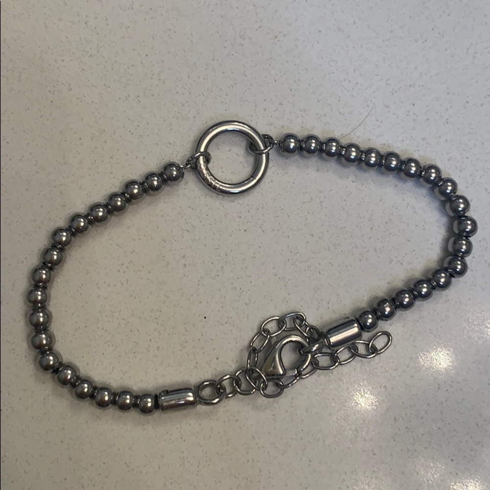 Fossil stainless steel charm bracelet